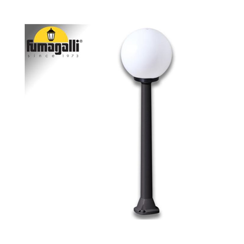 GIAFFA G250 PALO DA GIARDINO ALTEZZA 100 CM IN RESINA BIANCA O NERA CON SFERA BIANCO LATTE IP55 MADE IN ITALY DARK LIGHT - Crist