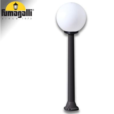 GIAFFA G250 PALO DA GIARDINO ALTEZZA 100 CM IN RESINA BIANCA O NERA CON SFERA BIANCO LATTE IP55 MADE IN ITALY DARK LIGHT - Crist