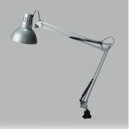 ARNO LAMPADA DA TAVOLO CON MORSETTO IN METALLO 3 COLORI CON BRACCI SNODATI E DIFFUSORE ORIENTABILE DARK LIGHT - Cristalensi Shop 2