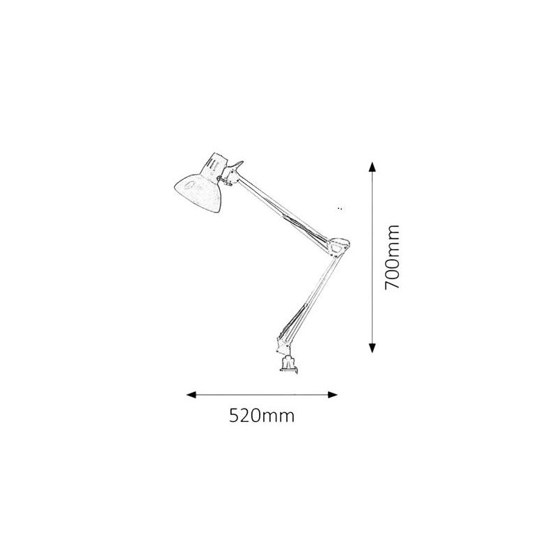 ARNO LAMPADA DA TAVOLO CON MORSETTO IN METALLO 3 COLORI CON BRACCI SNODATI E DIFFUSORE ORIENTABILE DARK LIGHT - Cristalensi Shop
