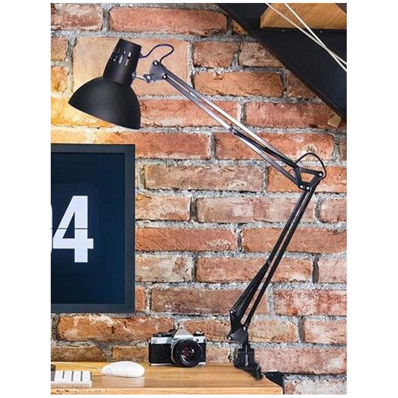 ARNO LAMPADA DA TAVOLO CON MORSETTO IN METALLO 3 COLORI CON BRACCI SNODATI E DIFFUSORE ORIENTABILE DARK LIGHT - Cristalensi Shop