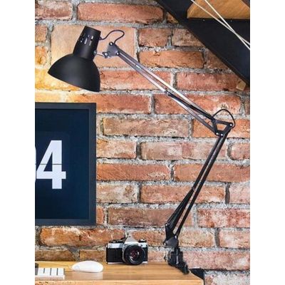 ARNO LAMPADA DA TAVOLO CON MORSETTO IN METALLO 3 COLORI CON BRACCI SNODATI E DIFFUSORE ORIENTABILE DARK LIGHT - Cristalensi Shop