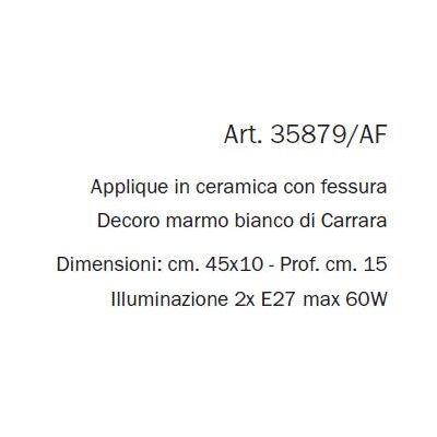 APPLIQUE IN TERRACOTTA RUSTICA CON FESSURA DECORATA IN EFFETTO MARMO MADE IN ITALY DELLA IMAS IMAS - Cristalensi Shop Online