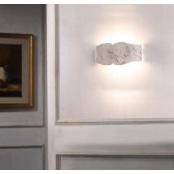 LAMPADA DA PARETE RUSTICA IN TERRACOTTA CON DECORO EFFETTO MARMO MADE IN ITALY DELLA IMAS IMAS - Cristalensi Shop Online 2