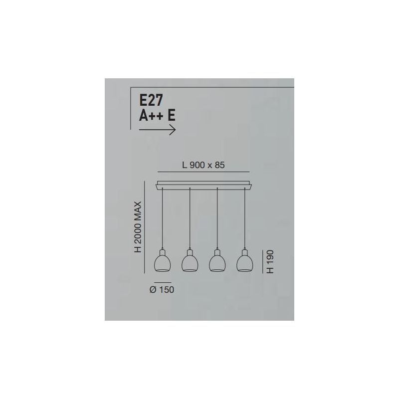 3534-49 MARINA SOSPENSIONE A BINARIO IN CERAMICA 4 LUCI BIANCO DAL DESIGN MODERNO DI FABAS LUCE Fabas Luce - Cristalensi Shop On