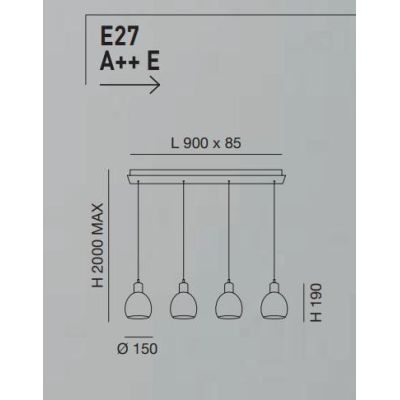 3534-49 MARINA SOSPENSIONE A BINARIO IN CERAMICA 4 LUCI BIANCO DAL DESIGN MODERNO DI FABAS LUCE Fabas Luce - Cristalensi Shop On