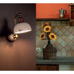 APPLIQUE IN OTTONE E CERAMICA DECORATA A MANO CON DOPPIO SNODO MADE IN ITALY DELLA IMAS IMAS - Cristalensi Shop Online 2