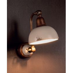 APPLIQUE IN OTTONE E CERAMICA DECORATA A MANO CON DOPPIO SNODO MADE IN ITALY DELLA IMAS IMAS - Cristalensi Shop Online