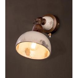 APPLIQUE IN OTTONE E CERAMICA DECORATA A MANO CON SNODO E PULSANTE ON/OFF MADE IN ITALY DELLA IMAS IMAS - Cristalensi Shop Onlin