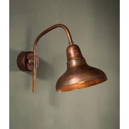 LAMPADA DA PARETE IN OTTONE ANTICATO STILE RUSTICO MADE IN ITALY DELLA IMAS IMAS - Cristalensi Shop Online