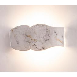 LAMPADA DA PARETE RUSTICA IN TERRACOTTA CON DECORO EFFETTO MARMO MADE IN ITALY DELLA IMAS IMAS - Cristalensi Shop Online