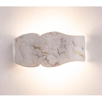 LAMPADA DA PARETE RUSTICA IN TERRACOTTA CON DECORO EFFETTO MARMO MADE IN ITALY DELLA IMAS IMAS - Cristalensi Shop Online