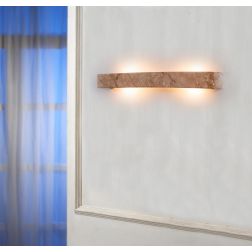 LAMPADA DA PARETE RETTANGOLARE IN TERRACOTTA CON DECORO EFFETTO MARMO RUSTICA MADE IN ITALY IMAS - Cristalensi Shop Online 2