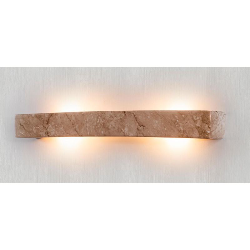 LAMPADA DA PARETE RETTANGOLARE IN TERRACOTTA CON DECORO EFFETTO MARMO RUSTICA MADE IN ITALY IMAS - Cristalensi Shop Online