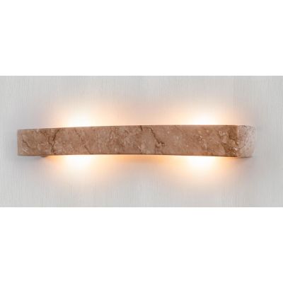 LAMPADA DA PARETE RETTANGOLARE IN TERRACOTTA CON DECORO EFFETTO MARMO RUSTICA MADE IN ITALY IMAS - Cristalensi Shop Online