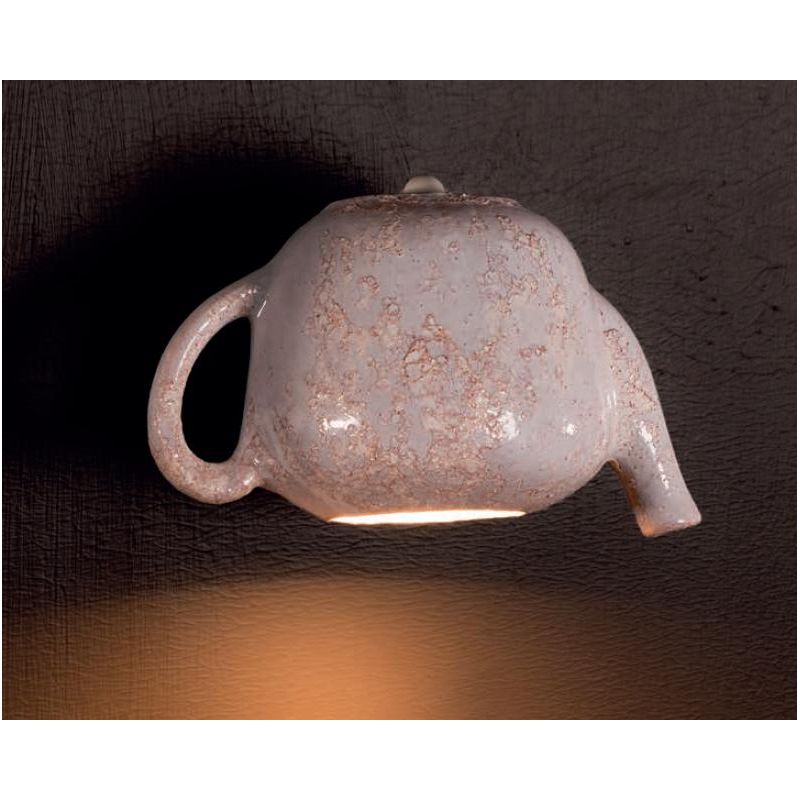 APPLIQUE A FORMA DI TEIERA IN CERAMICA DECORATA A MANO STILE RUSTICO MADE IN ITALY IMAS IMAS - Cristalensi Shop Online