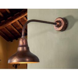 LAMPADA DA PARETE IN OTTONE ANTICATO STILE RUSTICO MADE IN ITALY DELLA IMAS FIRENZE IMAS - Cristalensi Shop Online