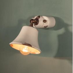 APPLIQUE SPOT RUSTICA IN CERAMICA DECORATA CON SNODO MADE IN ITALY DELLA IMAS IMAS - Cristalensi Shop Online 2