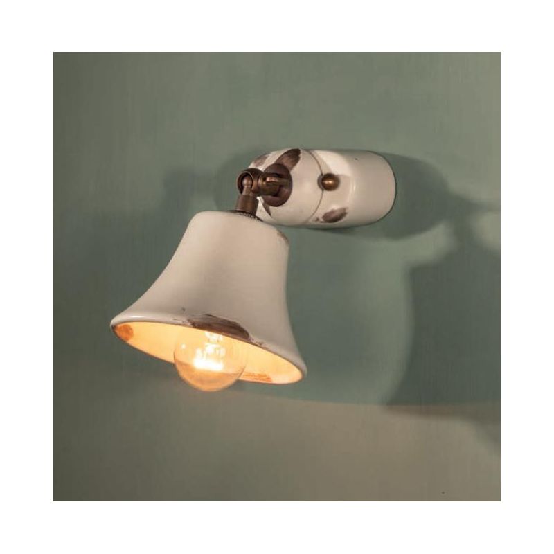 APPLIQUE SPOT RUSTICA IN CERAMICA DECORATA CON SNODO MADE IN ITALY DELLA IMAS IMAS - Cristalensi Shop Online