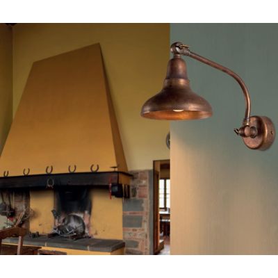 APPLIQUE IN OTTONE ANTICATO CON DOPPIO SNODO STILE RUSTICO MADE IN ITALY DELLA IMAS IMAS - Cristalensi Shop Online
