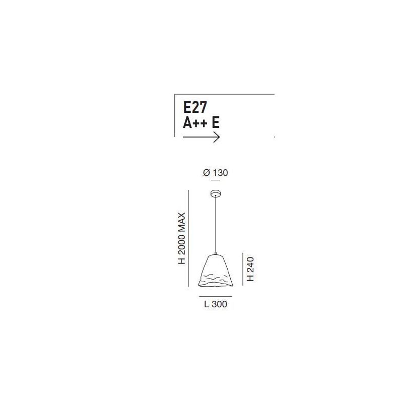3535-40 CRUMPLE LAMPADARIO A SOSPENSIONE MODERNO BIANCO E KAKI EFFETTO STROPICCIATO DI FABAS LUCE Fabas Luce - Cristalensi Shop