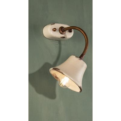 APPLIQUE RUSTICA IN CERAMICA DECORATA CON BRACCIO FLESSIBILE MADE IN ITALY DELLA IMAS IMAS - Cristalensi Shop Online