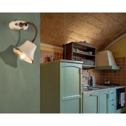 APPLIQUE RUSTICA IN CERAMICA DECORATA CON BRACCIO FLESSIBILE MADE IN ITALY DELLA IMAS IMAS - Cristalensi Shop Online 2