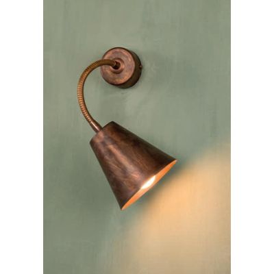 APPLIQUE RUSTICA IN OTTONE ANTICATO CON BRACCIO FLESSIBILE MADE IN ITALY DELLA IMAS IMAS - Cristalensi Shop Online