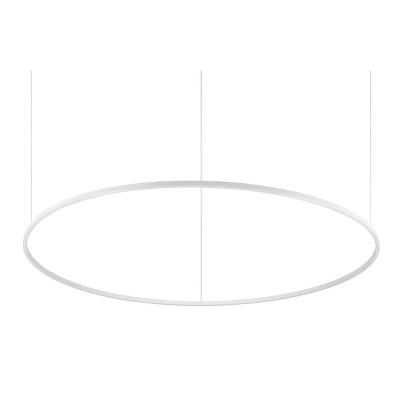 SOSPENSIONE MODERNA FORMA CIRCOLARE DIAMETRO CM 150 LED INTEGRATO 89W LUCE 3000K-4000K BIANCO O NERO CRISTALENSI - Cristalensi S