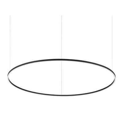 SOSPENSIONE MODERNA FORMA CIRCOLARE DIAMETRO CM 150 LED INTEGRATO 89W LUCE 3000K-4000K BIANCO O NERO CRISTALENSI - Cristalensi S