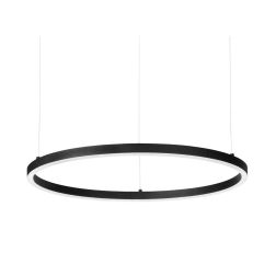SOSPENSIONE MODERNA FORMA CIRCOLARE DIAMETRO CM 50 LED INTEGRATO 32W LUCE 3000K-4000K BIANCO O NERO CRISTALENSI - Cristalensi Sh 2