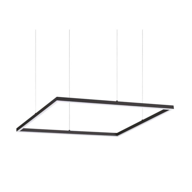 ORACLE SLIM SOSPENSIONE MODERNA QUADRATA 3 MISURE LED INTEGRATO LUCE 3000K BIANCO O NERO Ideal Lux - Cristalensi Shop Online