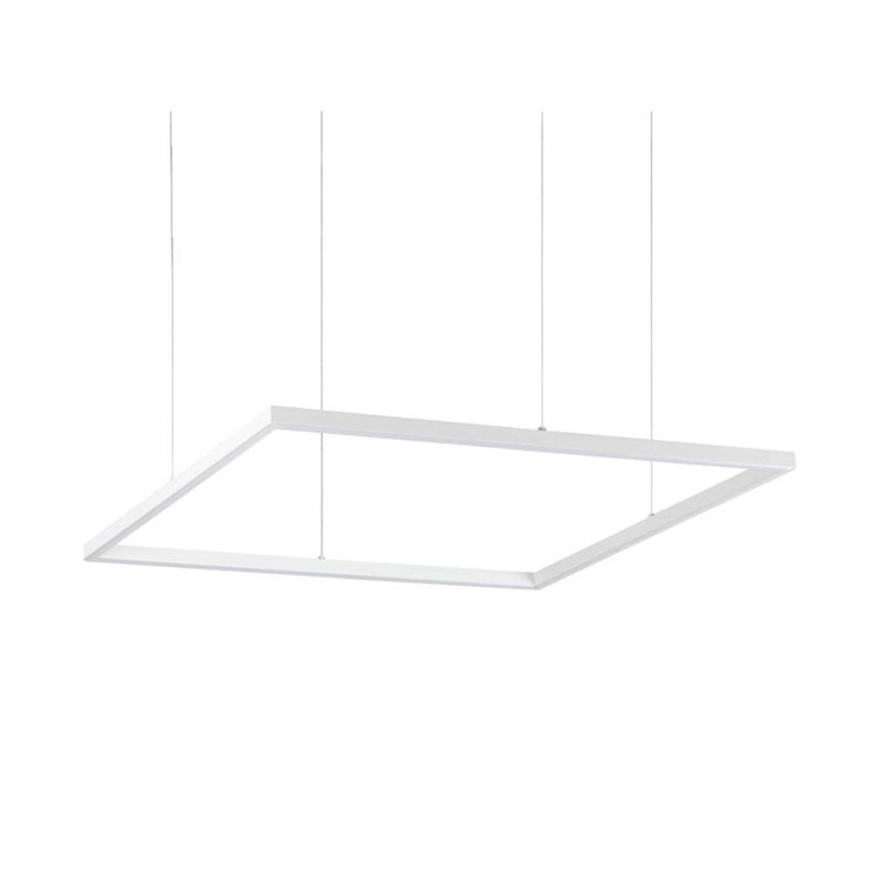 ORACLE SLIM SOSPENSIONE MODERNA QUADRATA 3 MISURE LED INTEGRATO LUCE 3000K BIANCO O NERO Ideal Lux - Cristalensi Shop Online