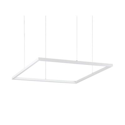 ORACLE SLIM SOSPENSIONE MODERNA QUADRATA 3 MISURE LED INTEGRATO LUCE 3000K BIANCO O NERO Ideal Lux - Cristalensi Shop Online