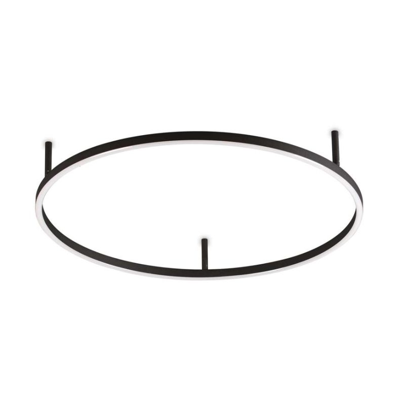 PLAFONIERA FORMA CIRCOLARE 3 MISURE LED INTEGRATO LUCE 3000K BIANCA O NERA CRISTALENSI - Cristalensi Shop Online