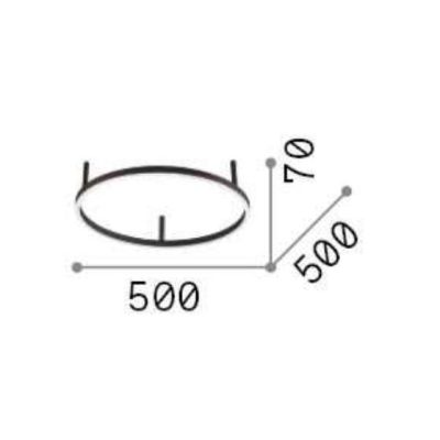 PLAFONIERA FORMA CIRCOLARE 3 MISURE LED INTEGRATO LUCE 3000K BIANCA O NERA CRISTALENSI - Cristalensi Shop Online