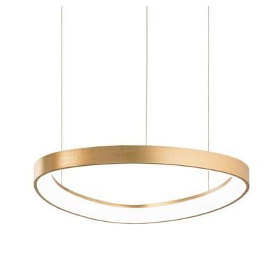 SOSPENSIONE MODERNA OVALE IN 4 MISURE LED INTEGRATO LUCE 3000K IN METALLO 3 COLORI CRISTALENSI - Cristalensi Shop Online