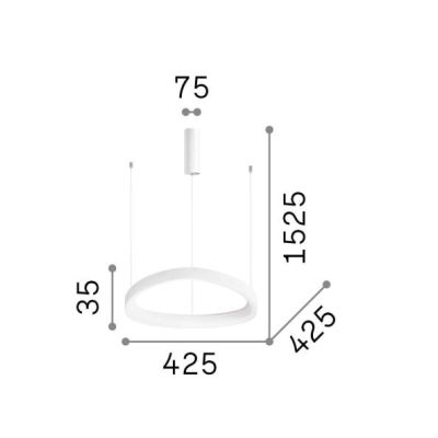 SOSPENSIONE MODERNA OVALE IN 4 MISURE LED INTEGRATO LUCE 3000K IN METALLO 3 COLORI CRISTALENSI - Cristalensi Shop Online