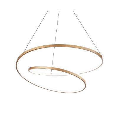 OZ SOSPENSIONE MODERNA A SPIRALE 2 MISURE LED INTEGRATO LUCE 3000K COLORI BIANCO NERO O OTTONE Ideal Lux - Cristalensi Shop Onli