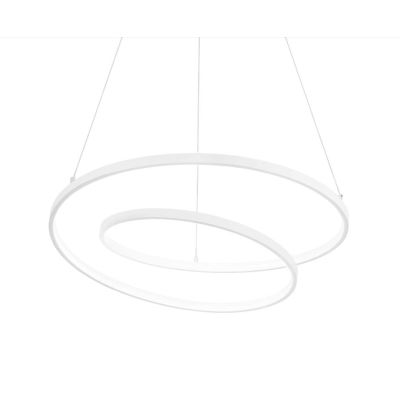 OZ SOSPENSIONE MODERNA A SPIRALE 2 MISURE LED INTEGRATO LUCE 3000K COLORI BIANCO NERO O OTTONE Ideal Lux - Cristalensi Shop Onli