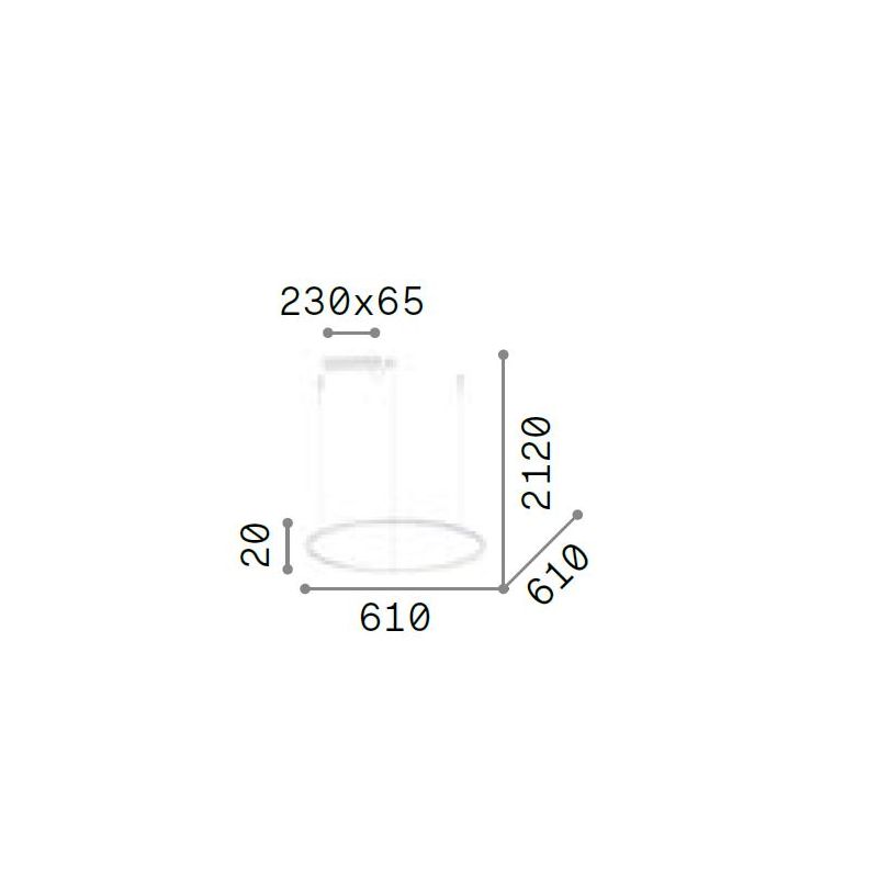 SOSPENSIONE MODERNA SOTTILE DI FORMA CIRCOLARE 3 MISURE LED INTEGRATO LUCE 3000K CRISTALENSI - Cristalensi Shop Online