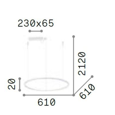 SOSPENSIONE MODERNA SOTTILE DI FORMA CIRCOLARE 3 MISURE LED INTEGRATO LUCE 3000K CRISTALENSI - Cristalensi Shop Online