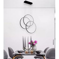 FRAME SOSPENSIONE MODERNA CON 3 CERCHI LED INTEGRATO 82W LUCE 3000K BIANCO O NERO Ideal Lux - Cristalensi Shop Online 2