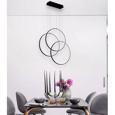 FRAME SOSPENSIONE MODERNA CON 3 CERCHI LED INTEGRATO 82W LUCE 3000K BIANCO O NERO Ideal Lux - Cristalensi Shop Online