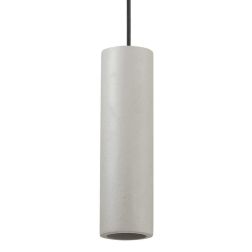SOSPENSIONE IN CEMENTO H38 DIAMETRO 7 CON LAMPADINA GU10 CAVO SETA NERO CRISTALENSI - Cristalensi Shop Online 2