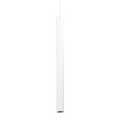 ULTRATHIN SOSPENSIONE MODERNA CILINDRICA LED 11,5W LUCE 3000K METALLO BIANCO NERO O CROMO Ideal Lux - Cristalensi Shop Online