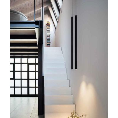 ULTRATHIN SOSPENSIONE MODERNA CILINDRICA LED 11,5W LUCE 3000K METALLO BIANCO NERO O CROMO Ideal Lux - Cristalensi Shop Online