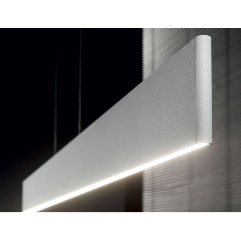 SOSPENSIONE ALLUMINIO BIANCO O NERO 23W 2100 LUMEN LUCE SOLO SOTTO CRISTALENSI - Cristalensi Shop Online