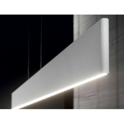 SOSPENSIONE ALLUMINIO BIANCO O NERO 23W 2100 LUMEN LUCE SOLO SOTTO CRISTALENSI - Cristalensi Shop Online