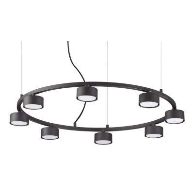 MINOR LAMPADARIO A SOSPENSIONE NERO CON 5 OPPURE 8 LUCI ATTACCO GX53 LAMPADINE INCLUSE MODERNA Ideal Lux - Cristalensi Shop Onli